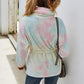 Autumn and winter high neck tie-dye sweater