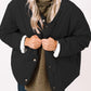 Snap Button Furry Reversible Coat