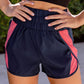 Smocked Elastic Waist Athletic Shorts