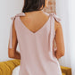 Tie On Shoulder V Neck Tank Top