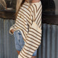 Striped Drop Shoulder Oversized Sweater