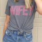 Gray Leopard WIFEY Graphic Tee