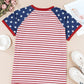 Stars and Stripes Flag Pattern T-shirt