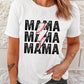 MAMA & Lightening Graphic Round Neck Tee