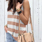 Striped V Neck Tank Top