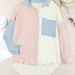 Colorblock Crinkled Pocketed Shirt