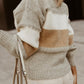 Multicolor Chunky Striped Mock Neck Pullover Sweater