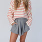 Striped Drop Shoulder Oversized Sweater