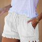 Casual Pocketed Frayed Denim Shorts