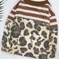 Striped Leopard Long Sleeves Blouse