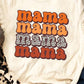 Khaki mama Leopard Print Crew Neck Graphic T Shirt