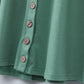 Buttons Sleeveless High Waist Mini Dress