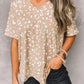 Leopard Spots Print Loose T Shirt