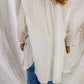White Loose Fit Tunic Long Sleeve Shirt