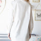 White Lace Crochet Splicing Button Up Shirt