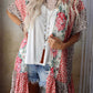 Wild Rose Floral Animal Print Kimono
