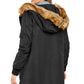 Fur Trim Hooded Longline Coat