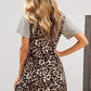 Leopard Sequined Splicing Mini Dress
