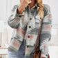 Distressed Aztec Print Lapel Long Sleeve Button Shirt Jacket