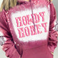 Rose Bleached Leopard HOWDY HONEY Pocketed Hoodie