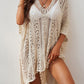 Crochet Knitted Tassel Tie Kimono Beachwear