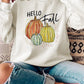 Letter Pumpkin Print Sweatshirt
