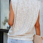 Apricot Sequin Round Neck Tank Top