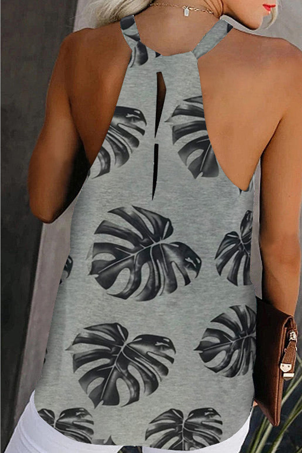 Dotted Print Tank with Slit