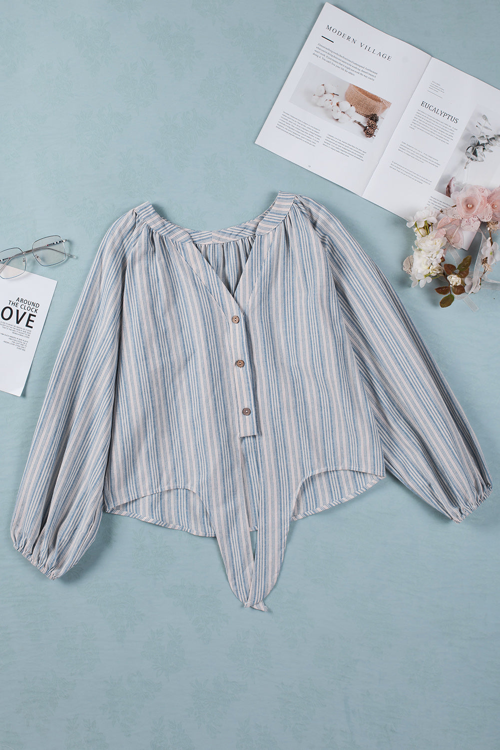 Striped Print Linen Shirt