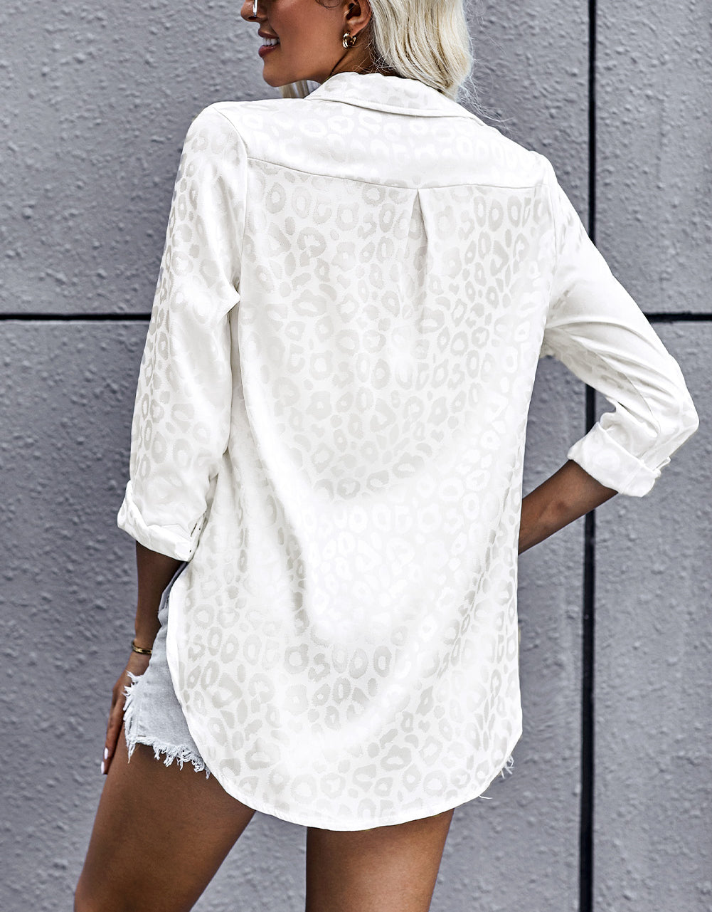 Embossed Button Shirt