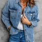 Pocket Buttoned Denim Jacket