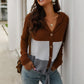Fall/Winter V-neck knitted sweater for women