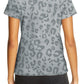 Gray Leopard Print Crew Neck Short Sleeve T Shirt