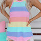 Multicolor Colorblock Knit Tank Top