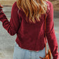Textured Round Neck Long Sleeve Top