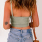 Ribbed Spaghetti Strap Cropped Knitted Tank Top