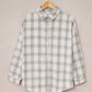 Buttoned Turn Down Collar Plaid Shirt