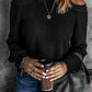 Women's Winter Casual Loose Halter Neck Cold Shoulder Ribbed Knit Sweater
