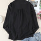 Solid Color Lace Frilled Trims Long Sleeve Shirt