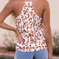 Leopard V Neck Loose Tank Top