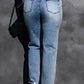 Washed Ripped Wide Leg High Waist Jeans