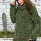 Army Green Soft Velvet Knit Sweater Jumper
