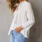 White Sweet Mary Crochet Lace Top