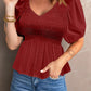 Puff Sleeve Smocked Top