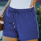 Drawstring Elastic Waist Pocketed Shorts