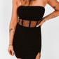 Split Bandeau Bodycon Mini Dress