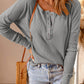 Waffle Knit Henley Top