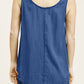 Plain Denim Bust Pocket Tank Top
