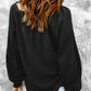 Square Neck Puff Sleeve Waffle Knit Top