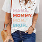 White Distressed Hole Decor Mommy Graphic Tee